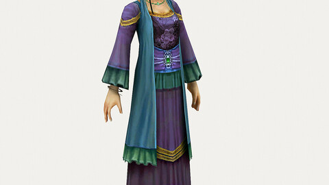 Low poly 3D Women - Accessories Store Owner