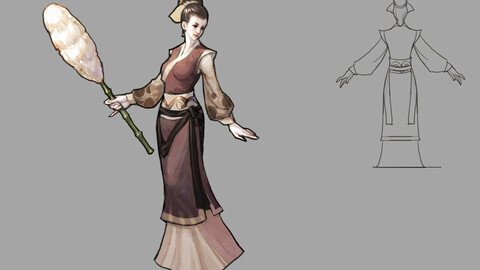 Low poly 3D Women - Grocery Store