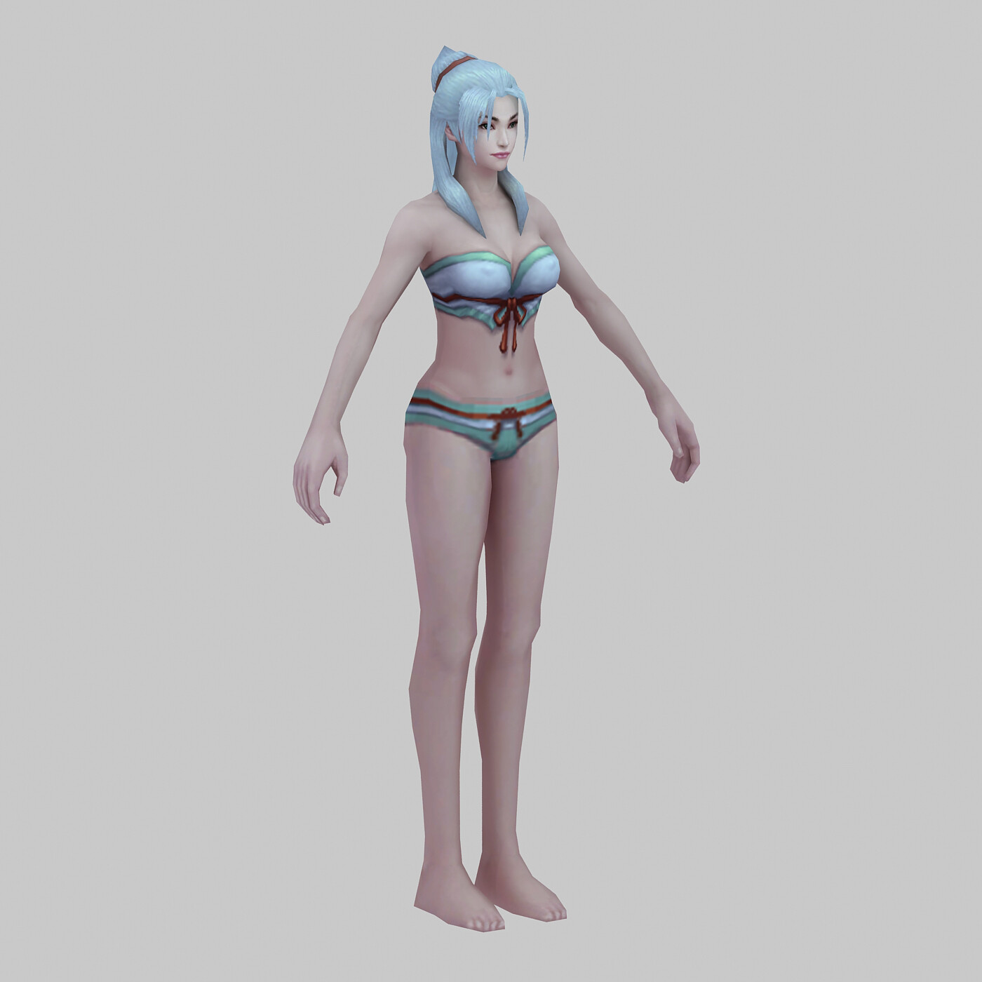 Low poly game character 3D model With textures and UV. 