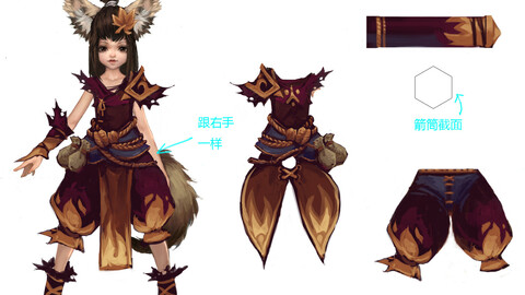 Little Fox Girl - Cloth Set 03