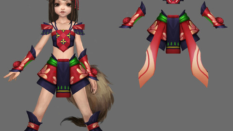 Little Fox Girl - Cloth Set 06