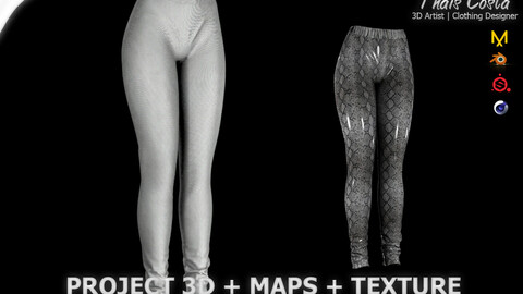 PANTS | MD, BLENDER, SP, C4D | PROJECT + MAPS + 21 TEXTURES | by THAIS COSTA