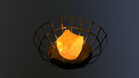 Low Poly Fire Bowl 3D Model free