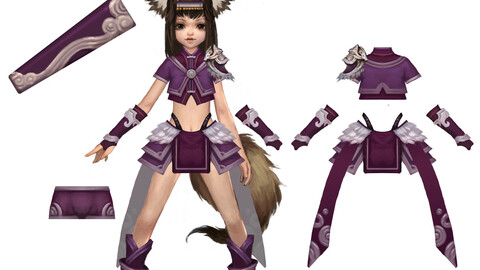 Little Fox Girl - Cloth Set 09