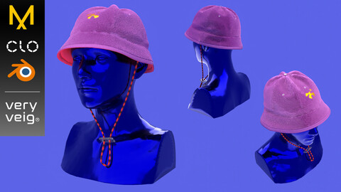Louis Vuitton LV Match Bucket Hat, Blue, M
