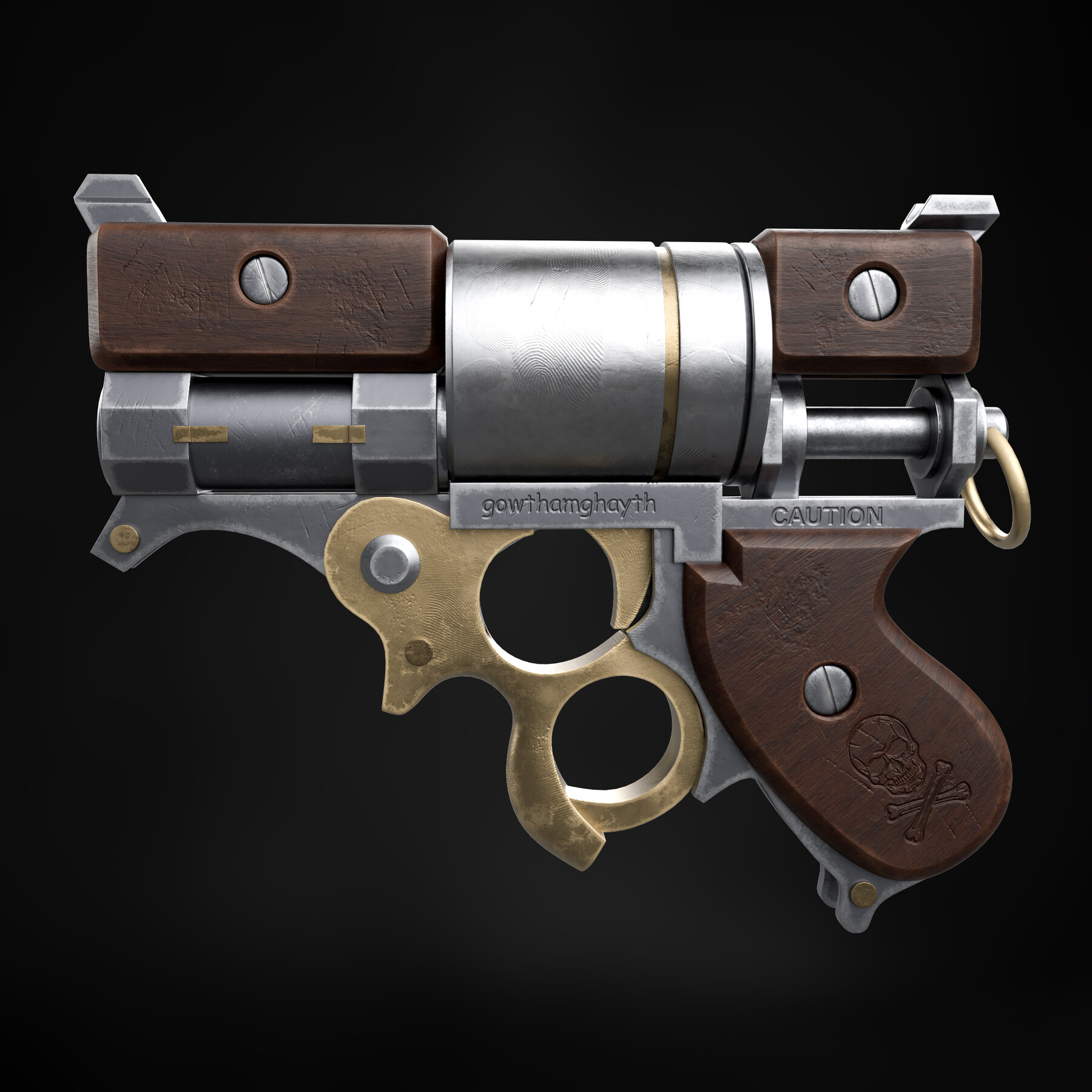 ArtStation - Steampunk Revolver | Game Assets