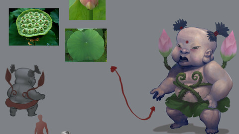 Low poly 3D Monster - The Twin Lotus Monster 02