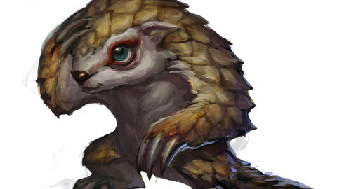 Low poly 3D Monster - Pangolin 01