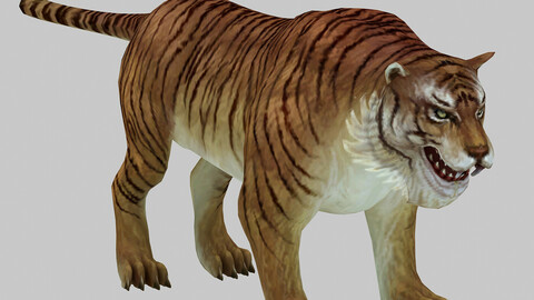 Low poly 3D Monster - Dangle the Tiger