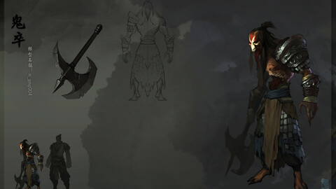 Low poly 3D Monster - Ghost Death