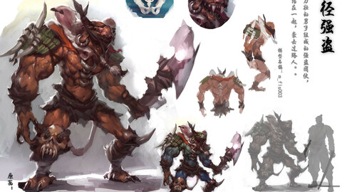 Low poly 3D Monster - Cutout Robber