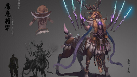 Low poly 3D Monster - General Elk