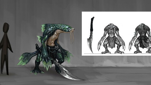 Low poly 3D Monster - Squid Elite