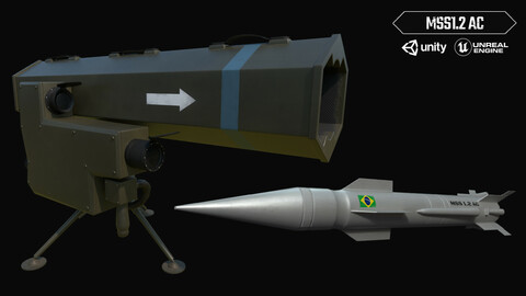 MSS1.2 Game-ready Lowpoly PBR Textured Weapon 3D Model