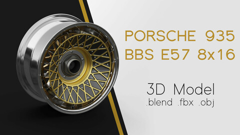 BBS E57 Turbofan Wheel Porsche 935 3D Model