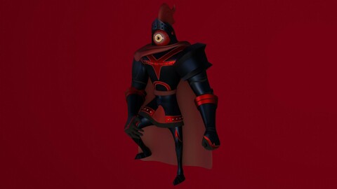 Rigged Fantasy Knight Character Model