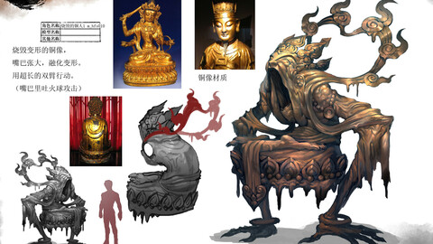 Low poly 3D Monster - Burnt Copper Man 01