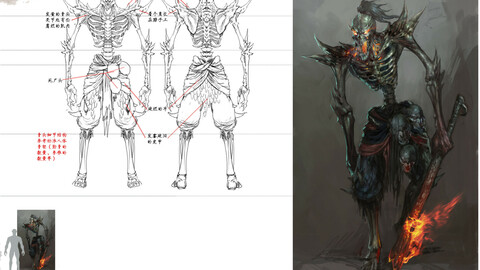 Low poly 3D Monster - Leader 骷髅