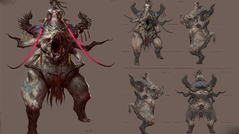 Low poly 3D Monster - No Devil