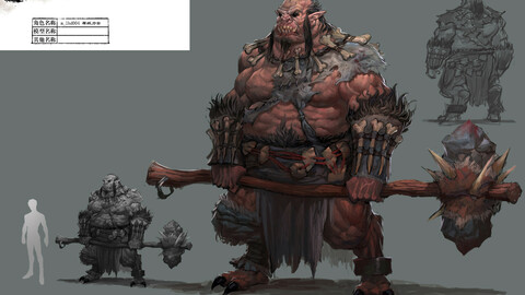 Low poly 3D Monster - Rhinoceros