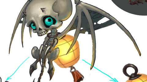 Low poly 3D Monster - Little Bone 02