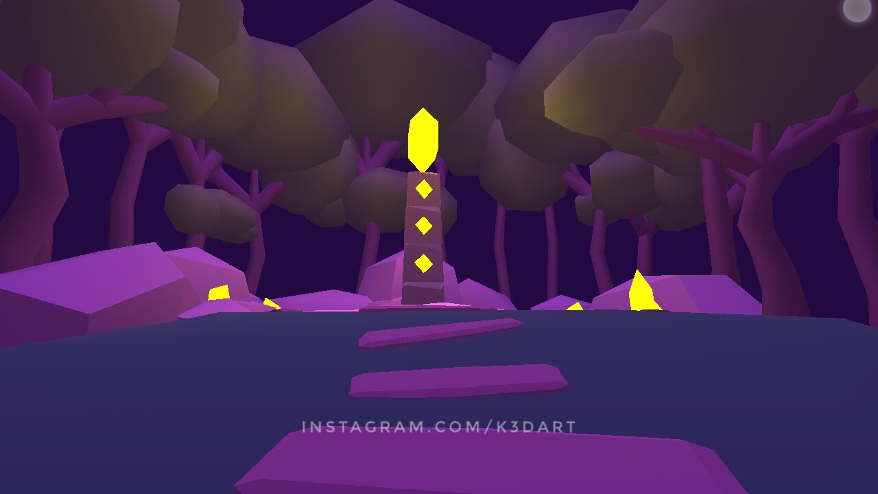 ArtStation Forest Temple Ruins Low poly game level Game Assets