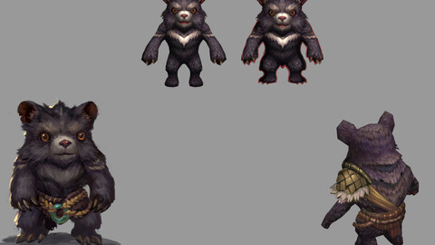 Low poly 3D Monster - Bear