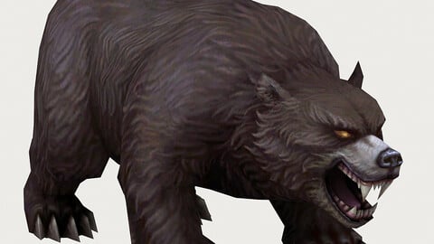 ArtStation - Low poly 3D Monster - Bear 01 | Game Assets