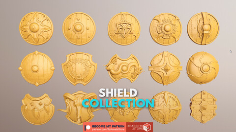 Weapon - Shield Collection High Poly