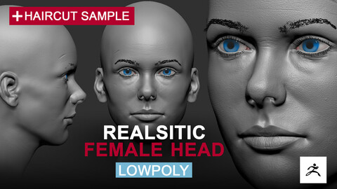 Realistic Female Head Highpoly