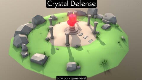 Crystal Defense - low poly game level