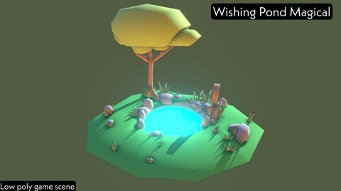 Wishing Pond Magical - Low poly game scene