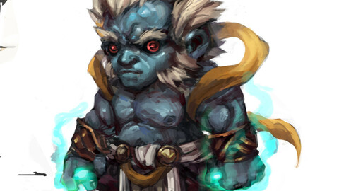 Low poly 3D Monster - Growth King 02