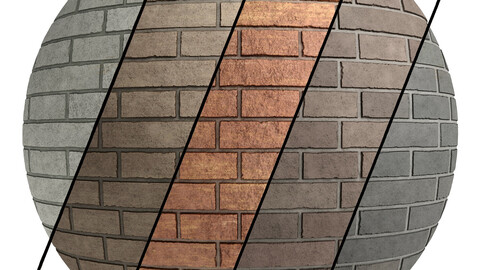 Materials 29- Brick Tiles In 5 color Pbr-4k