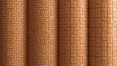 Materials 12- Brick Tiles PBR in 4 Patterns