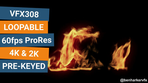 VFX308 - Loopable Ground Fire VFX Asset