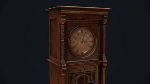 Grandfather Clock - PBR Model