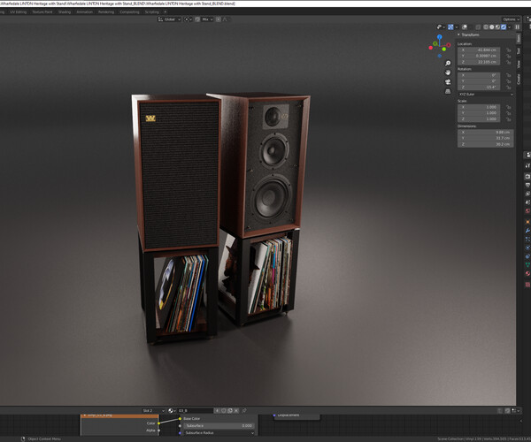 ArtStation - Wharfedale LINTON Heritage Loudspeaker and Stands with ...