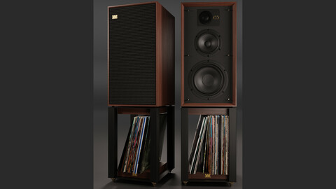 Wharfedale LINTON Heritage Loudspeaker and Stands with Vinyls