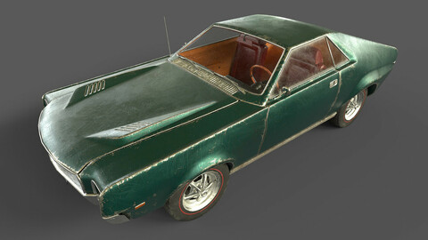 AMC AMX 1968 Low-poly 3D model