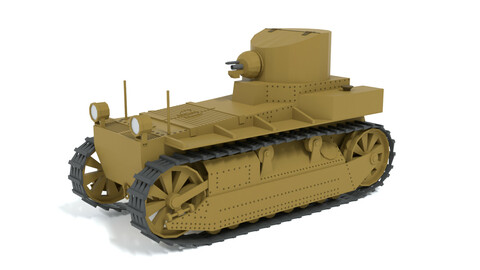 Cartoon T1E1 Cunningham Light Tank