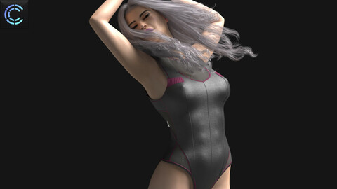 SWIMSUIT in cyberpunk style