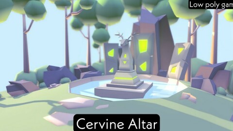 Cervine Altar - low poly game level