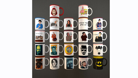 24 Free mugs of popular series