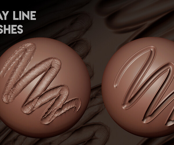 ArtStation NR Clay Lines Brushes Brushes