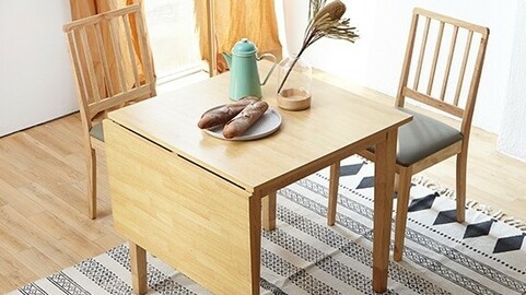 Expandable Folding Wood Table