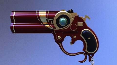 Bayonetta Gun lowpoly model