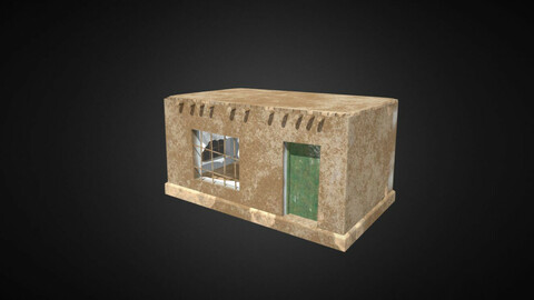 Afghan Building - The Little School_Low Poly