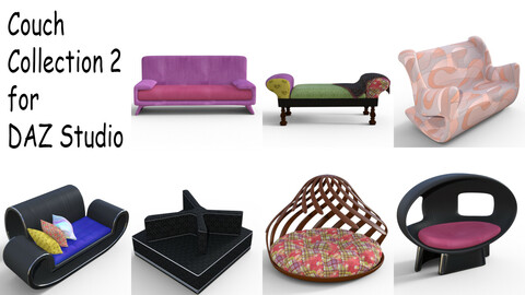 Couch Collection 2 for DAZ Studio