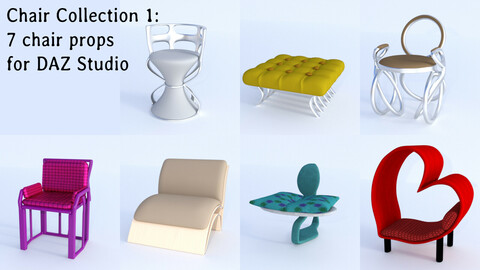 Chair Collection 1 for DAZ Studio